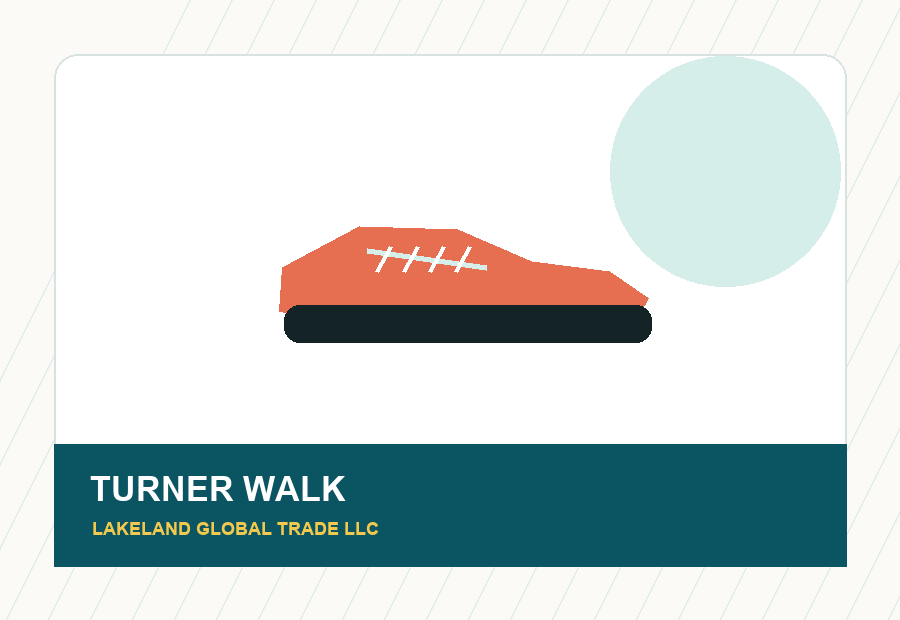 Walking shoe product illustration